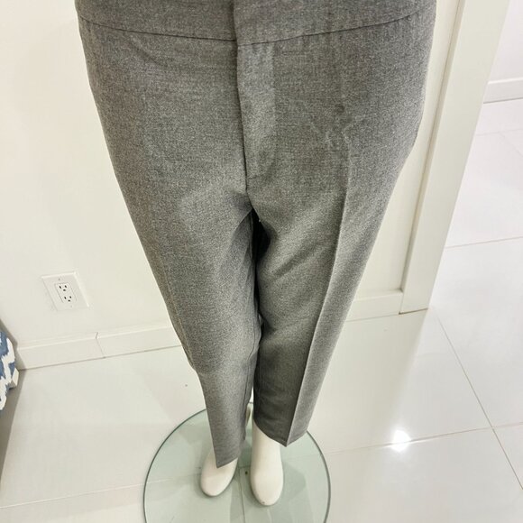 ZARA BASIC Light Gray Flannel Trouser/Pants SZ L - Picture 2 of 7